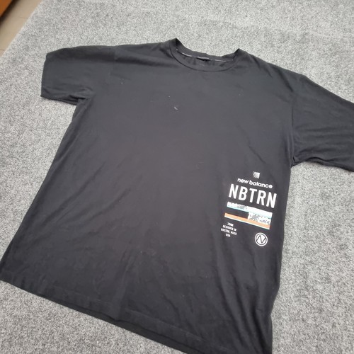 New Balance shirt mens Medium black short sleeve cotton lightweight tee Size M - Picture 8 of 14