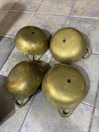 4 Thai Traditional Brass Pan Home Cooking Food/Dessert Katathong Need Clean 5in - Picture 3 of 4