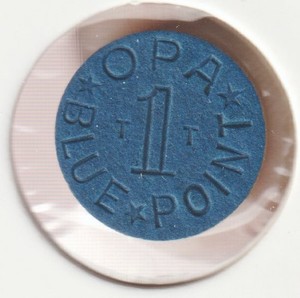 Rare WWII TT OPA Blue Ration Token US Wartime Collectible War Collection Coin