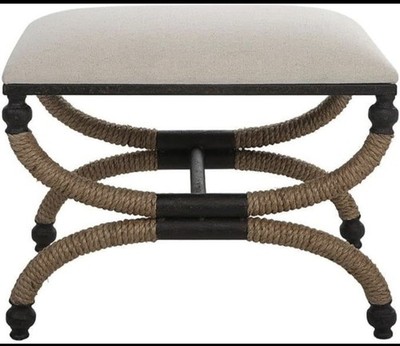 Uttermost 23741 Small Bench-19.5 Inches Tall and 23.5 W Beautiful