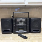 Vtg 90s JVC Stereo Boombox PC-XC10BK - 3 CD Changer & Cassette w/ Remote Tested