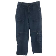 We the Free Free People Marx Jeans Women  s 28 Slouchy Baggy Blue Denim Cargo
