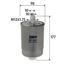 VALEO Kraftstofffilter 587623 Filtereinsatz für RENAULT LAGUNA 3 BT0 KT0 DT0 4