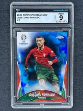 2024 Topps Chrome Sapphire UEFA EURO #7 Cristiano Ronaldo WCG 9
