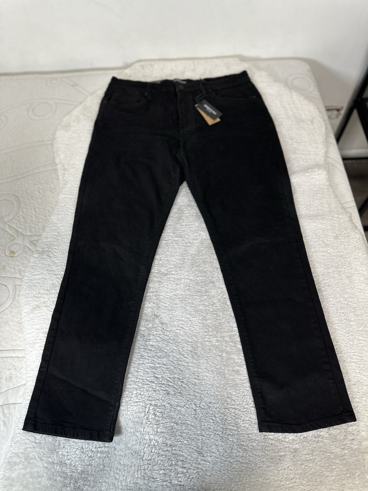 S 38x32 Athletic Fit Stretch New York Casual Black