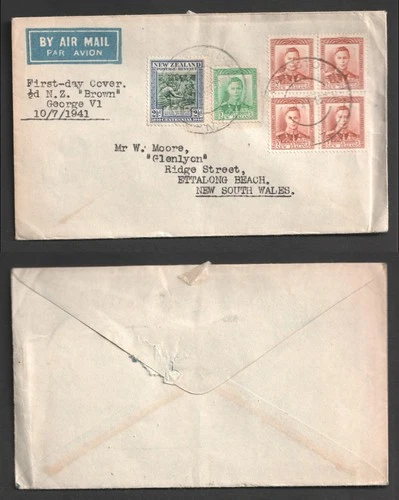 1941 New Zealand KGVI Cover. Claims FDC but isnt