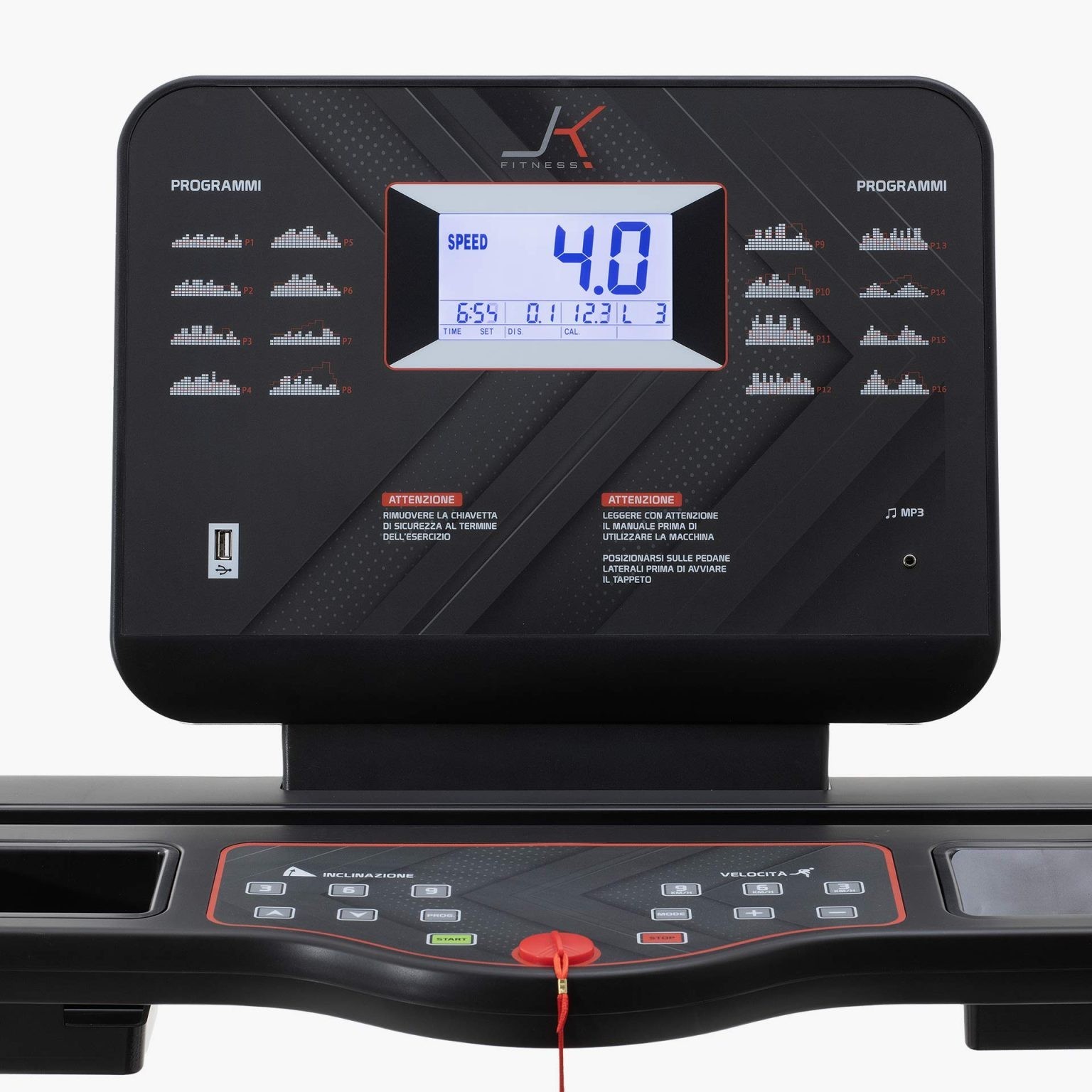 JK FITNESS LINEA HOME JK 114 PRO Tapis roulant 2.5 - 3.5 Hp 18 km/h + Ricevitore foto 6