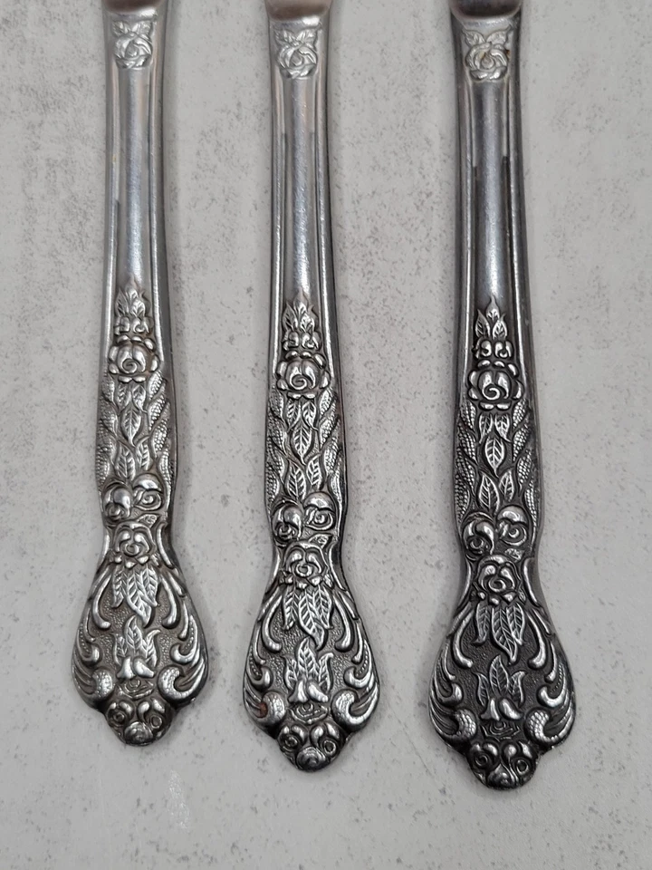 Cuchillos cubiertos de acero inoxidable vintage Versailles de MSI Japón - 6 cada uno Foto 2 de 4