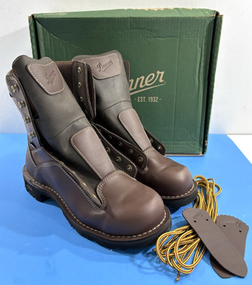 NIB 11 EE MENS DANNER 17307 QUARRY USA 8'' BROWN ALLOY TOE WATERPROOF BOOTS 11 EE