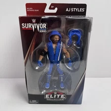 WWE Elite Survivor Series AJ Styles Figure w/ Entrance Gear Blue Attire
