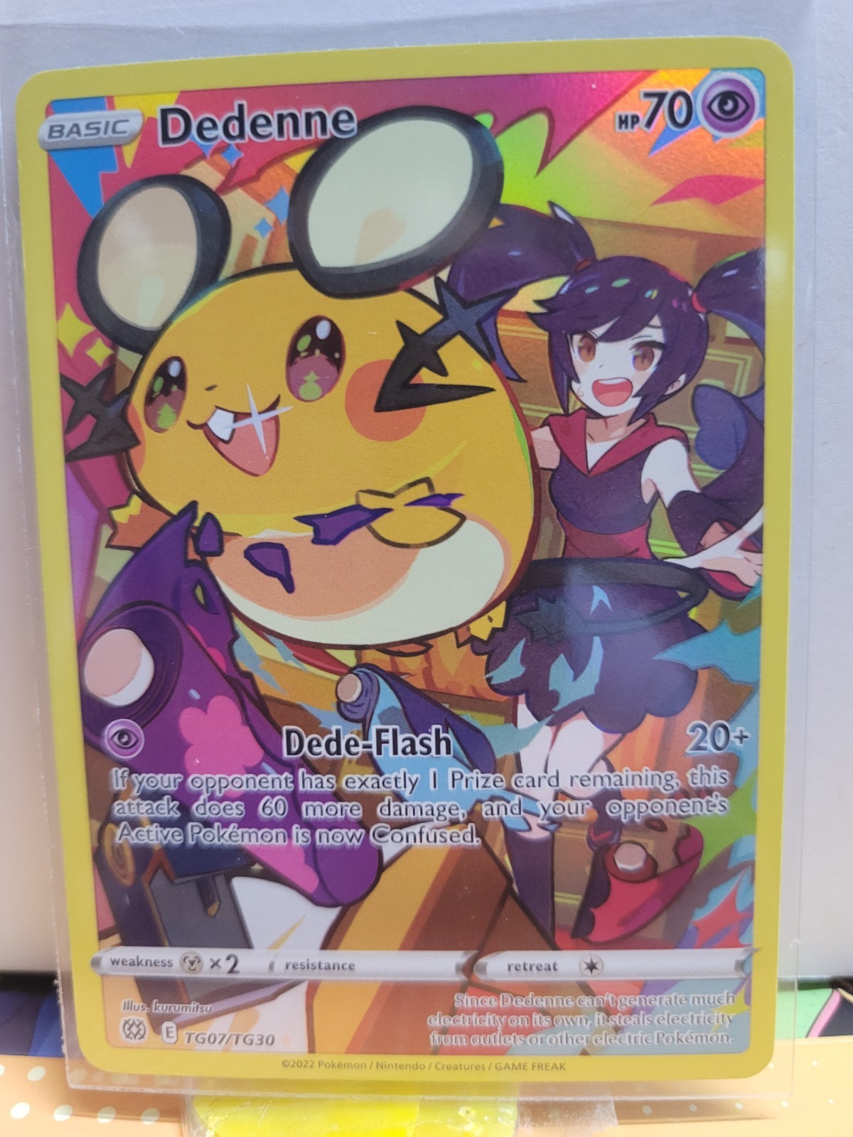 Dedenne TG07/TG30 Holo Brilliant Stars Trainer Gallery Pokemon NM