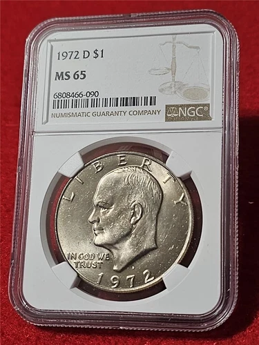 1972-D Uncirculated Eisenhower Dollar. NGC MS 65                       #MF-T3349