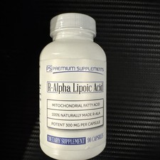 R-Alpha Lipoic Acid 300MG of Pure ALA 90 Count.   MAX Strength    BEST VALUE