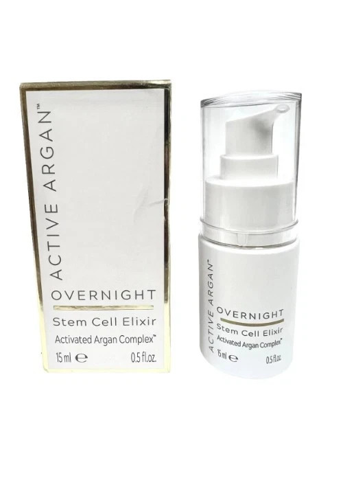 Active Argan Overnight Stem Cell Elixir 0.5fl.oz  /  15ml New Sealed