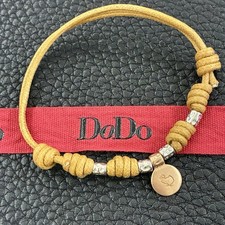 Dodo Pomellato Bracciale Color Cuoio Medaglietta Ciondolo Oro Rosa Fuori Produz