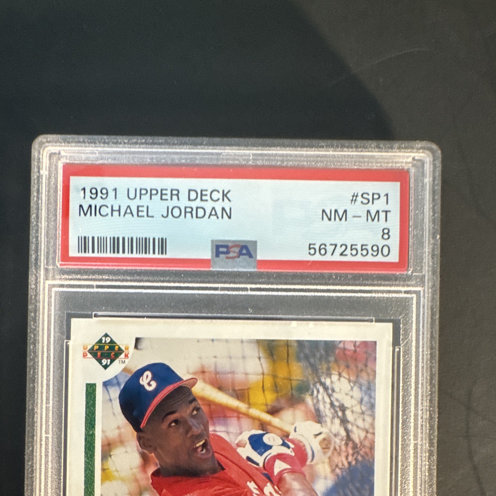 Upper Deck 1991 Michael Jordan #SP1 Short Print Insert PSA 8 White Sox view 3