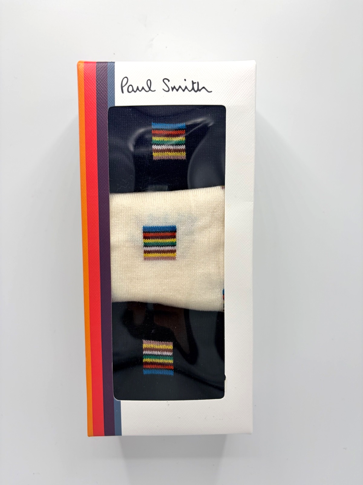 PAUL SMITH Signature Multi Stripe Jonas Socks 3 pairs in Box