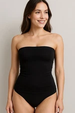 Seamless Waist Cincher Shapewear Tube Top Black Large Nylon Spandex Nordstrom