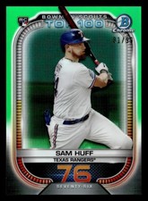 2021 BOWMAN SCOUT'S TOP 100 REFRACTOR GREEN #BTP-76 SAM HUFF 81/99