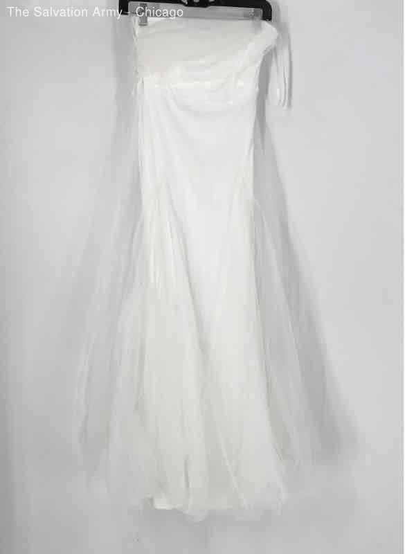 Saints & Secrets Womens White Strapless Side Zip Maxi Dress Size XS