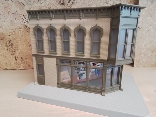 MTH ECHELLE 0 REF 30-90232. MAQUETTE DIORAMA BATIMENT OPEN CASH PAWN SHOP