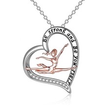 POPLYKE Sports Gifts for Girls Sterling Silver Gymnastics/Ballerina/Piano/Rea...