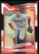 2022 Panini Elite Extra Edition #49 Cayden Wallace Prime Numbers C Die Cut #/200
