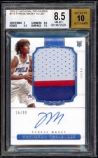 2020 National Treasures Rookie Patch Autograph Tyrese Maxey 114 RPA /99 BGS 8.5