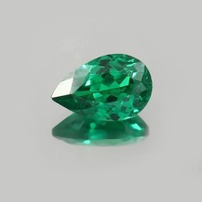 AAA Natural Green Emerald 10.2 Ct Flawless Pear Cut Loose Certified Gemstone