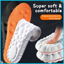 1/2/4Pairs 4D Memory Cloud Technology Insole Super Soft Ultra Comfort Foam Sport