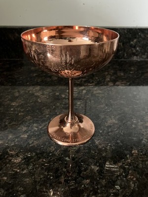 Absolut Elyx Martini Gin Copper Wheat Motif Coupe Goblet 
