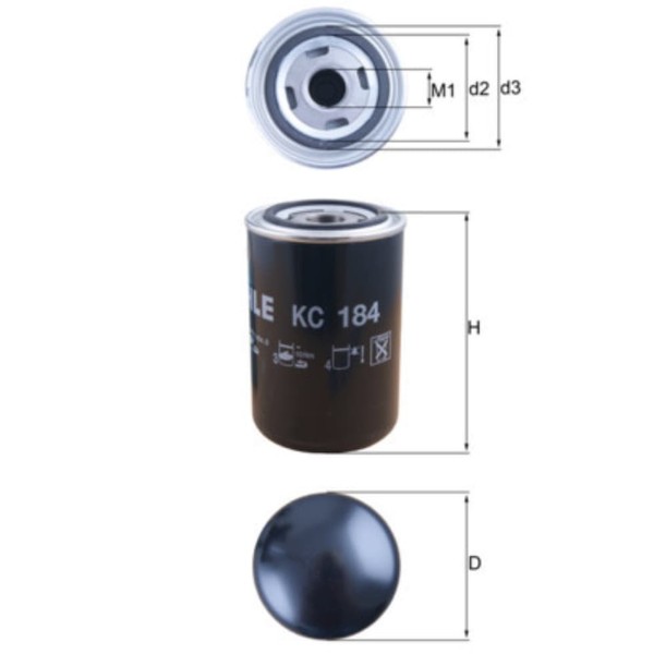 Kraftstofffilter Mahle KC 184 Filter-image
