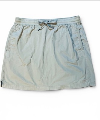 LLBean 517080 Women s Stretch Ripstop Pull-on Skirt, Size L, Khaki