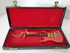 Mini Electric Guitar Replica, Velvet Wood Case