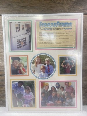 VTG 90s Large 11x14 Collage Refrigerator Magnet Picture Frame Photo FreezeFrame