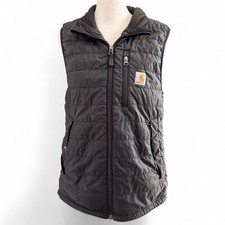 Carhartt Men's Gilliam Vest Puffer in Black Utility Outdoor Hiking Layer Size S