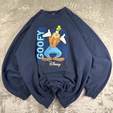 Vintage 90s Gildan Disney Goofy Crewneck Sweatshirt Pullover Size XL Blue