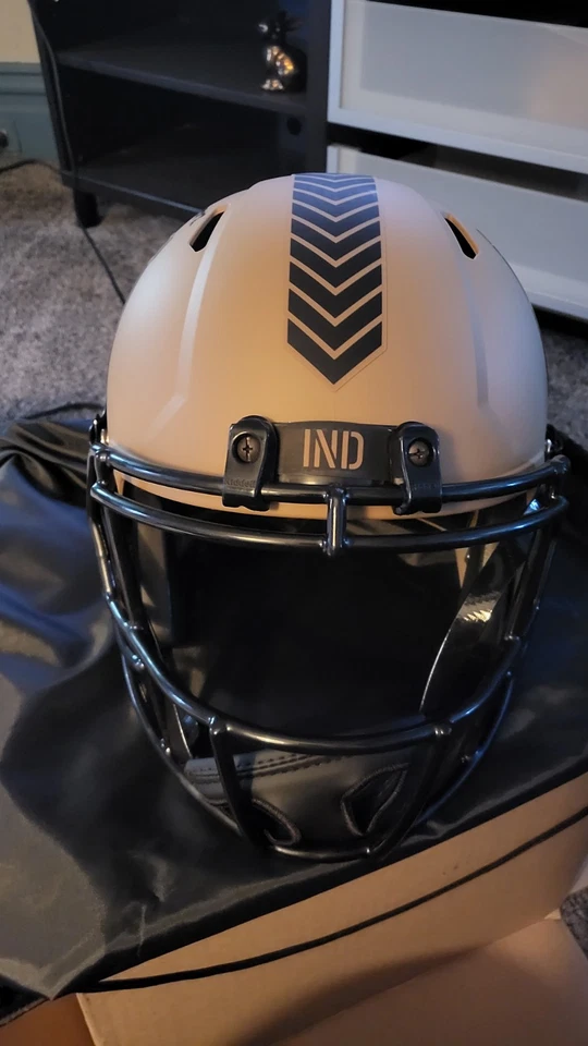 Réplica capacete Beckett QR assinado por Lenny Moore Colts F/S saudação ao serviço - Imagem 2 de 4