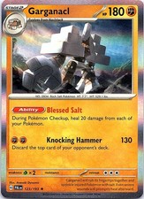 Garganacl Paldea Evolved 123/193 Rare Pokemon Holo Near Mint Pokemon Card