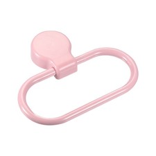 Wall Mounted Round Towel Ring Self-Adhesive for Bathroom Pink
