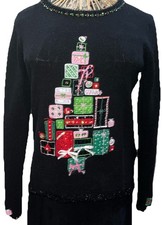 Vintage Tiara International Christmas Sweater Small Preowned Woman  s Sweater S