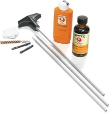 Hoppes Clamshell Cleaning Kit with Aluminum Rod for .22 to .257 Caliber Firearms