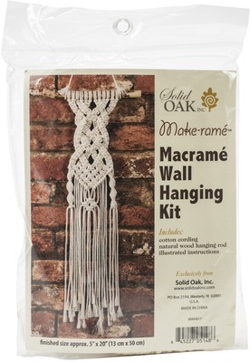 Solid Oak Macrame Wall Hanging Kit-Celtic Braids MWH017