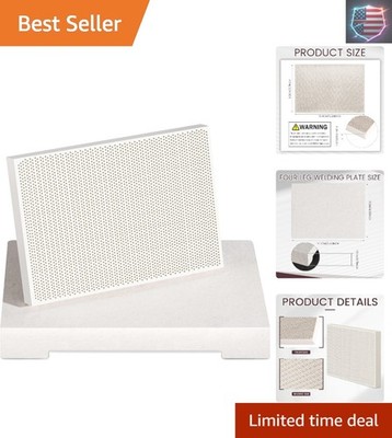 2 Pieces Ceramic Honeycomb Soldering Board Jewelry Block Welding Heat Proof M...