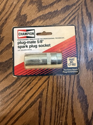 #ad Champion Plug Mate Spark Plug Socket 5 8” 3 8” Square Drive Ratchet Ct 902 Nos U $15.00