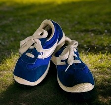 Toddler Boys 4 Sports Athletic Sneakers Blue/ WH Retro Unisex Baby Running Shoes
