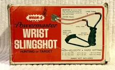 Wham-O Powermaster 1975 Vintage Wrist Slingshot w/box & + Extra Latex Tubing