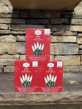 Holiday Time 100 Clear Mini Christmas Lights Strand Green Wire Set of 3 New