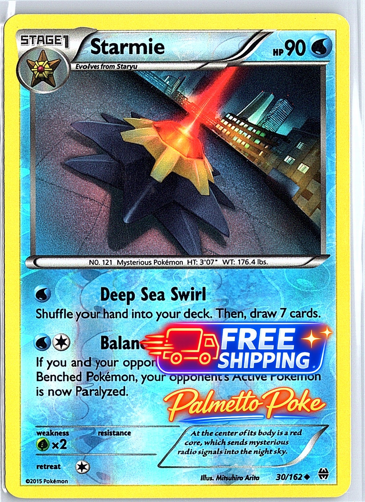 Starmie Reverse Holo Uncommon XY - BREAKthrough 30/162 LP