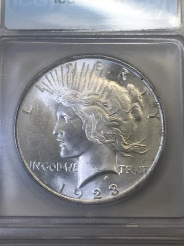 1923 P Peace Silver Dollar ICG MS65+ Philadelphia High Grade GEM+ Coin